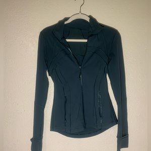 Lulu lemon olive green yoga zip up size 4